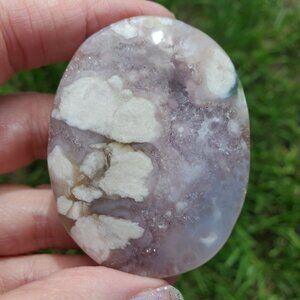 Flower Agate Palm Stone (FA605)